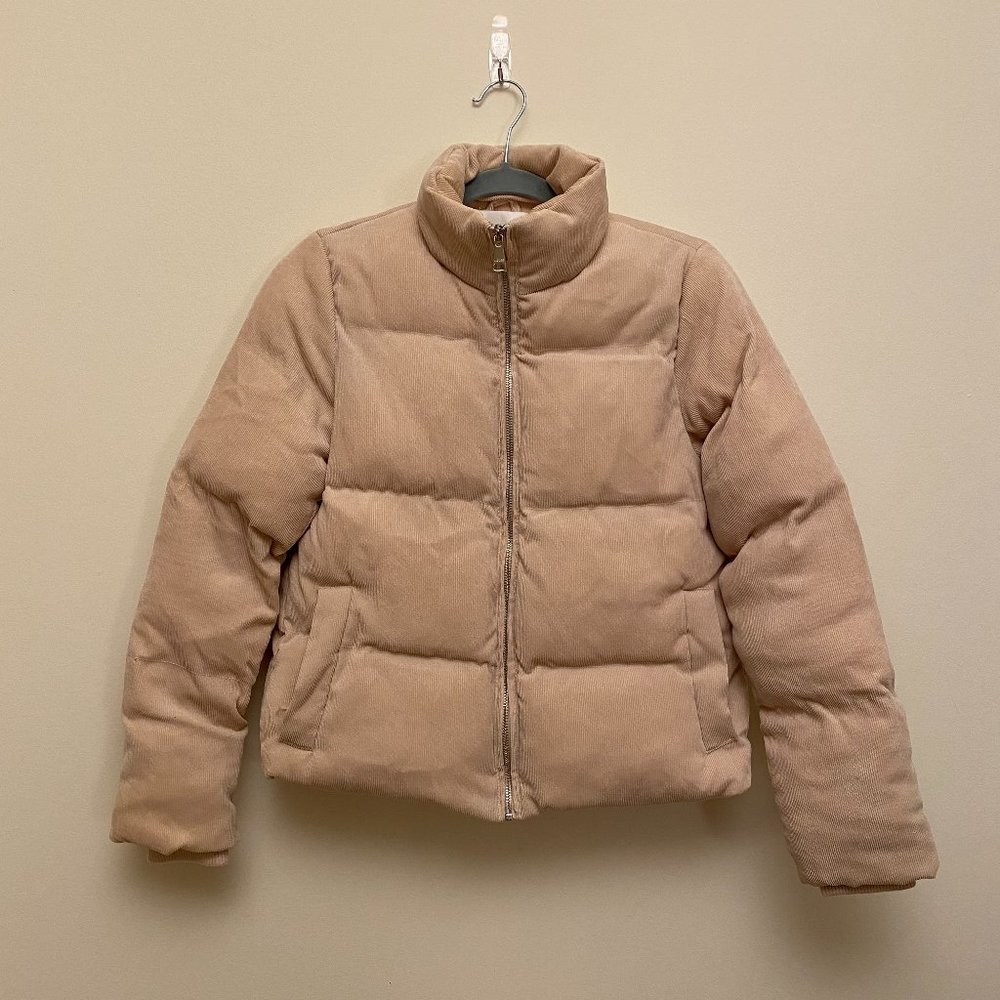 Women's Nordstrom Vigoss Corduroy Puffer Jacket Blush Rose Pink Size XS